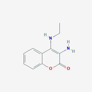molecular formula C11H12N2O2 B5551550 3-amino-4-(ethylamino)-2H-chromen-2-one 