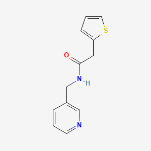 molecular formula C12H12N2OS B5551698 N-[(PYRIDIN-3-YL)METHYL]-2-(THIOPHEN-2-YL)ACETAMIDE 