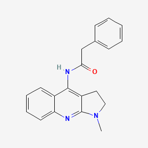 molecular formula C20H19N3O B5551763 N-(1-methyl-2,3-dihydropyrrolo[2,3-b]quinolin-4-yl)-2-phenylacetamide 