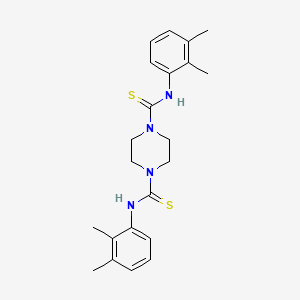 molecular formula C22H28N4S2 B5551772 N,N-BIS(2,3-DIMETHYLPHENYL)TETRAHYDRO-1,4-PYRAZINEDICARBOTHIOAMIDE 