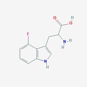molecular formula C11H11FN2O2 B555196 4-Fluoro-DL-tryptophan CAS No. 25631-05-4
