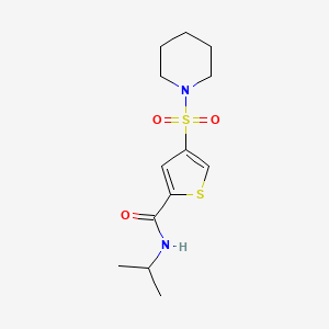 molecular formula C13H20N2O3S2 B5551960 N-isopropyl-4-(1-piperidinylsulfonyl)-2-thiophenecarboxamide 