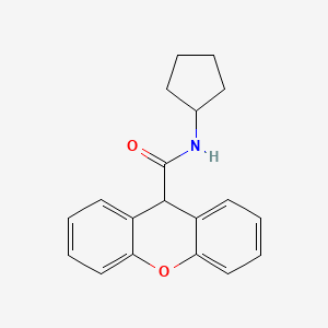 molecular formula C19H19NO2 B5552025 N-cyclopentyl-9H-xanthene-9-carboxamide 