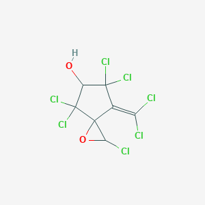 1-Oxaspiro(2.4)heptan-5-ol, 2,4,4,6,6-pentachloro-7-(dichloromethylene)-