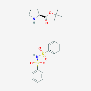 N-(benzenesulfonyl)benzenesulfonamide;tert-butyl (2S)-pyrrolidine-2-carboxylate