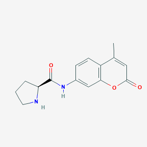 molecular formula C15H16N2O3 B555230 (S)-N-(4-Methyl-2-oxo-2H-chromen-7-yl)pyrrolidine-2-carboxamide CAS No. 96643-94-6