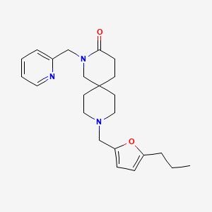 molecular formula C23H31N3O2 B5552305 9-[(5-propyl-2-furyl)methyl]-2-(pyridin-2-ylmethyl)-2,9-diazaspiro[5.5]undecan-3-one 