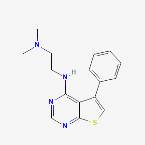 molecular formula C16H18N4S B5552323 N~1~,N~1~-dimethyl-N~2~-(5-phenylthieno[2,3-d]pyrimidin-4-yl)ethane-1,2-diamine 