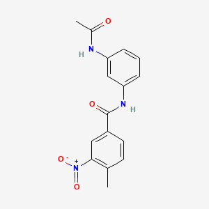 molecular formula C16H15N3O4 B5552325 n-(3-Acetamidophenyl)-4-methyl-3-nitrobenzamide CAS No. 5545-94-8