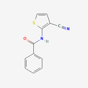 molecular formula C12H8N2OS B5552523 N-(3-cyanothiophen-2-yl)benzamide CAS No. 55654-17-6