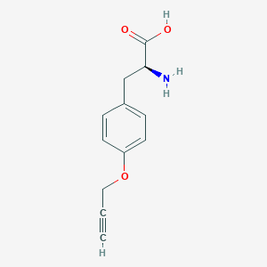 molecular formula C12H19N3O4 B555298 (S)-2-Amino-3-(4-(prop-2-yn-1-yloxy)phenyl)propanoic acid CAS No. 610794-20-2