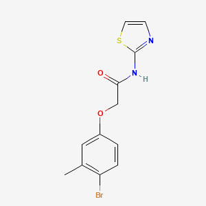 molecular formula C12H11BrN2O2S B5553028 2-(4-bromo-3-methylphenoxy)-N-(1,3-thiazol-2-yl)acetamide 