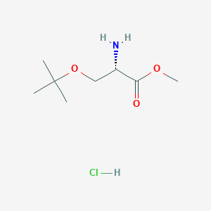 molecular formula C8H18ClNO3 B555316 O-tert-Butyl-L-serine methyl ester hydrochloride CAS No. 17114-97-5
