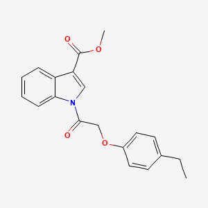 molecular formula C20H19NO4 B5553199 Methyl 1-(2-(4-ethylphenoxy)acetyl)-1H-indole-3-carboxylate 