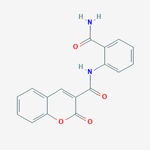 molecular formula C17H12N2O4 B5553279 N-(2-carbamoylphenyl)-2-oxo-2H-chromene-3-carboxamide 