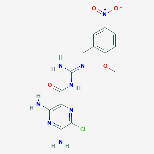 molecular formula C14H15ClN8O4 B055534 2'-Methoxy-5'-nitrobenzamil CAS No. 122341-74-6