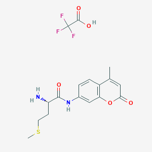 molecular formula C17H19F3N2O5S B555340 (S)-2-氨基-N-(4-甲基-2-氧代-2H-色满-7-基)-4-(甲硫基)丁酰胺2,2,2-三氟乙酸盐 CAS No. 94367-35-8