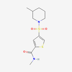 molecular formula C12H18N2O3S2 B5553509 N-methyl-4-(3-methylpiperidin-1-yl)sulfonylthiophene-2-carboxamide 