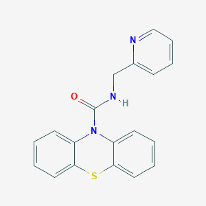 molecular formula C19H15N3OS B5553531 N-(2-PYRIDYLMETHYL)-10H-PHENOTHIAZINE-10-CARBOXAMIDE 