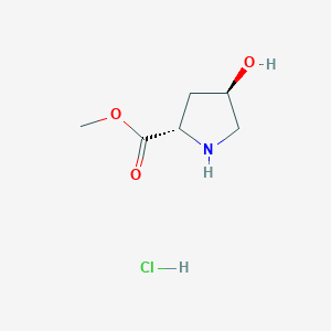 molecular formula C6H12ClNO3 B555354 (2S,4R)-methyl 4-hydroxypyrrolidine-2-carboxylate hydrochloride CAS No. 40216-83-9