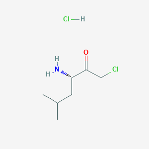 molecular formula C7H15Cl2NO B555371 (S)-3-Amino-1-chloro-5-methylhexan-2-one hydrochloride CAS No. 54518-92-2