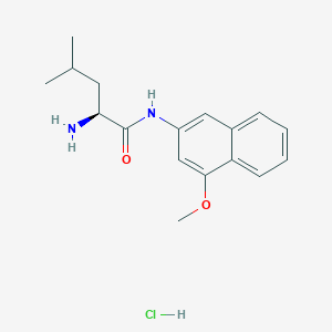 molecular formula C17H23ClN2O2 B555376 (S)-2-Amino-N-(4-methoxy-2-naphthyl)-4-methylvaleramide monohydrochloride CAS No. 4467-68-9