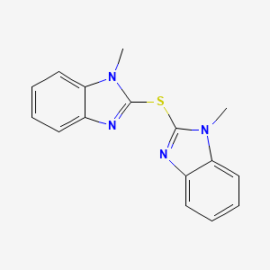 molecular formula C16H14N4S B5553763 1-Methyl-2-(1-methylbenzimidazol-2-yl)sulfanylbenzimidazole 