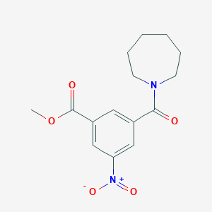 molecular formula C15H18N2O5 B5553766 Methyl 3-(azepan-1-ylcarbonyl)-5-nitrobenzoate 