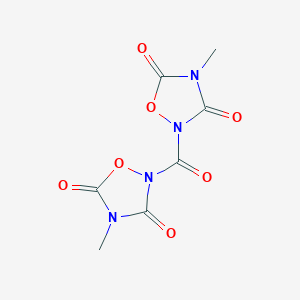 molecular formula C7H6N4O7 B055538 2,2'-Carbonylbis(3,5-dioxo-4-methyl-1,2,4-oxadiazolidine) CAS No. 115491-90-2
