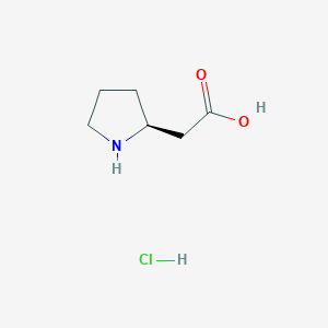 molecular formula C6H12ClNO2 B555400 (S)-2-(Pyrrolidin-2-yl)acetic acid hydrochloride CAS No. 53912-85-9