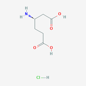 molecular formula C6H11NO4*HCl B555406 (S)-3-Aminohexanedioic acid hydrochloride CAS No. 61884-74-0