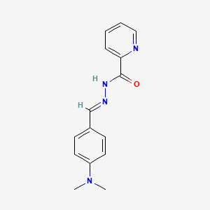 molecular formula C15H16N4O B5554085 N'-{(E)-[4-(dimethylamino)phenyl]methylidene}pyridine-2-carbohydrazide 