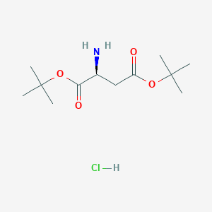 molecular formula C12H24ClNO4 B555411 (S)-二叔丁基 2-氨基琥珀酸盐酸盐 CAS No. 1791-13-5