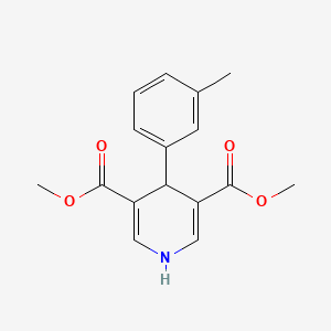 molecular formula C16H17NO4 B5554115 3,5-DIMETHYL 4-(3-METHYLPHENYL)-1,4-DIHYDROPYRIDINE-3,5-DICARBOXYLATE 