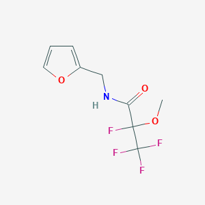 molecular formula C9H9F4NO3 B5554133 2,3,3,3-tetrafluoro-N-(furan-2-ylmethyl)-2-methoxypropanamide 