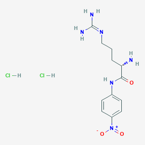molecular formula C12H20Cl2N6O3 B555418 (S)-2-氨基-5-胍基-N-(4-硝基苯基)戊酰胺二盐酸盐 CAS No. 40127-11-5