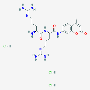 molecular formula C22H36Cl3N9O4 B555420 L-精氨酰-L-精氨酸 7-酰胺-4-甲基香豆素三盐酸盐 CAS No. 201847-69-0