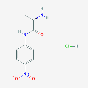 molecular formula C9H12ClN3O3 B555425 (S)-2-Amino-N-(4-nitrophenyl)propionamide hydrochloride CAS No. 31796-55-1