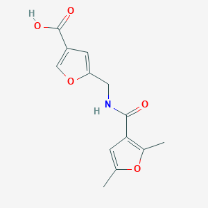 molecular formula C13H13NO5 B5554251 5-({[(2,5-DIMETHYL-3-FURYL)CARBONYL]AMINO}METHYL)-3-FUROIC ACID 