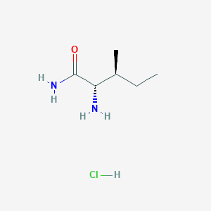 molecular formula C6H15ClN2O B555431 (2S,3S)-2-amino-3-methylpentanamide hydrochloride CAS No. 10466-56-5