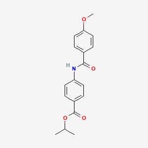 molecular formula C18H19NO4 B5554346 propan-2-yl 4-[(4-methoxybenzoyl)amino]benzoate 