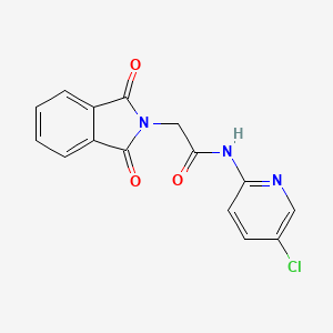 molecular formula C15H10ClN3O3 B5554451 N-(5-chloropyridin-2-yl)-2-(1,3-dioxo-1,3-dihydro-2H-isoindol-2-yl)acetamide 