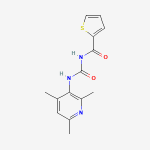 molecular formula C14H15N3O2S B5554592 N-(2-thienylcarbonyl)-N'-(2,4,6-trimethyl-3-pyridyl)urea 