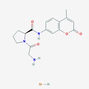 molecular formula C17H20BrN3O4 B555460 甘氨酰-L-脯氨酸 7-酰胺-4-甲基香豆素氢溴酸盐 CAS No. 115035-46-6