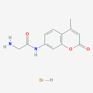 molecular formula C12H13BrN2O3 B555463 2-Amino-N-(4-methyl-2-oxo-2H-chromen-7-yl)acetamide hydrobromide CAS No. 113728-13-5