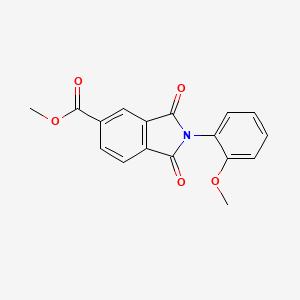 molecular formula C17H13NO5 B5554641 methyl 2-(2-methoxyphenyl)-1,3-dioxo-2,3-dihydro-1H-isoindole-5-carboxylate 