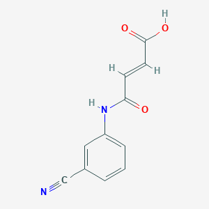 molecular formula C11H8N2O3 B5554702 (E)-4-(3-Cyanoanilino)-4-oxo-2-butenoic acid 