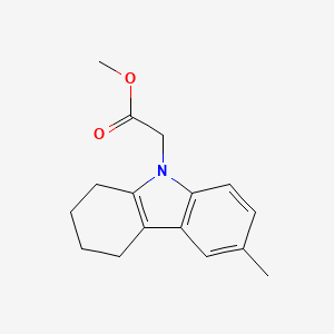 molecular formula C16H19NO2 B5554752 METHYL 2-(6-METHYL-2,3,4,9-TETRAHYDRO-1H-CARBAZOL-9-YL)ACETATE CAS No. 352553-27-6