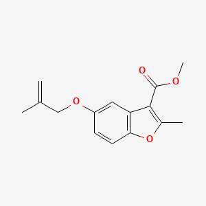 molecular formula C15H16O4 B5554857 Methyl 2-methyl-5-[(2-methylprop-2-en-1-yl)oxy]-1-benzofuran-3-carboxylate 
