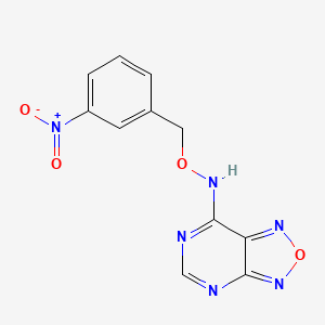 molecular formula C11H8N6O4 B5554897 N-[(3-nitrophenyl)methoxy]-[1,2,5]oxadiazolo[3,4-d]pyrimidin-7-amine 